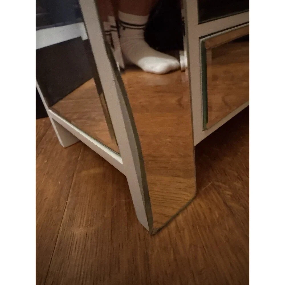 Hollywood Regency Mirrored Tabletop Jewelry Box & Vanity Armoire